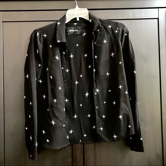 Reformation Star Button Down Semi Sheer Top Size XS - Picture 3 of 11